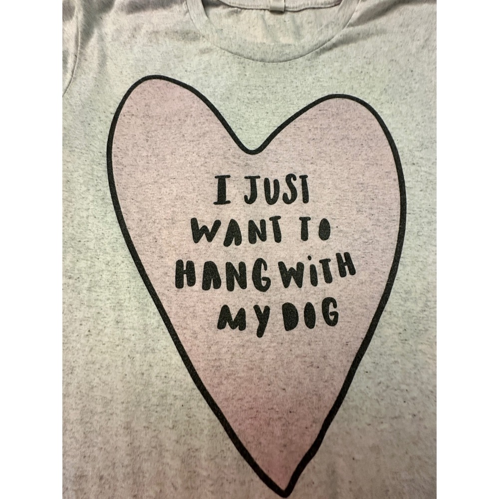 Bella+Canvas Womens Medium Hang With My Dog Graphic T-Shirt Casual Top - Picture 2 of 11